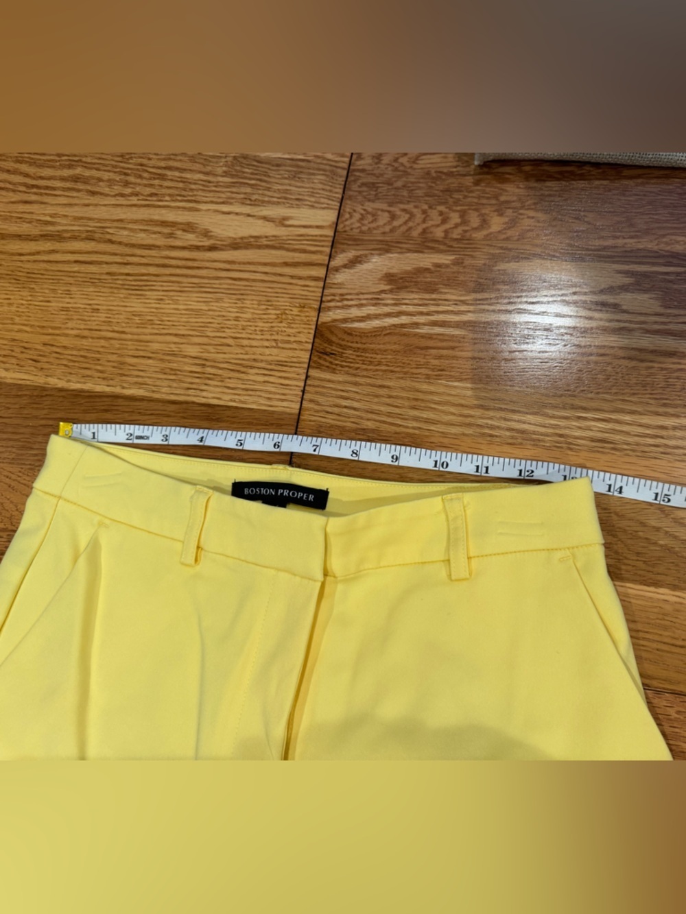 Boston Proper Modern Slim Straight Leg Slit Front Lemon Drop Pant Trousers - Picture 11 of 12